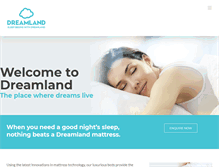 Tablet Screenshot of dreamlandbedding.com